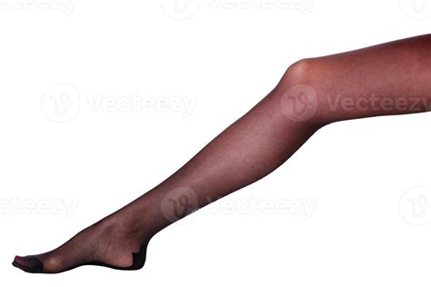 Female Leg In Black Stockings Isolated 35656762 Png