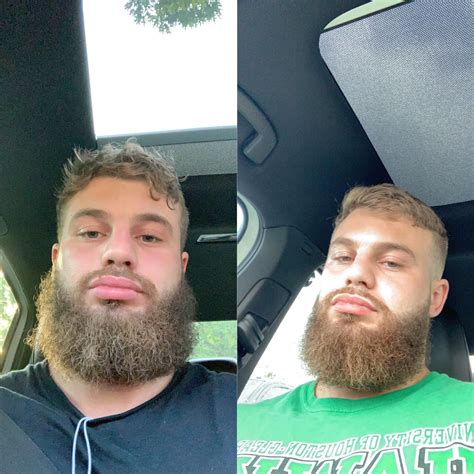 Before And After Trim And Shape Up Keep Growing Longer Or Keep This