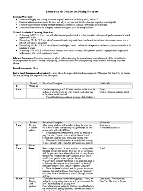 Edtpa Task 1 B Lesson Plans Pdf Educational Assessment Lesson Plan