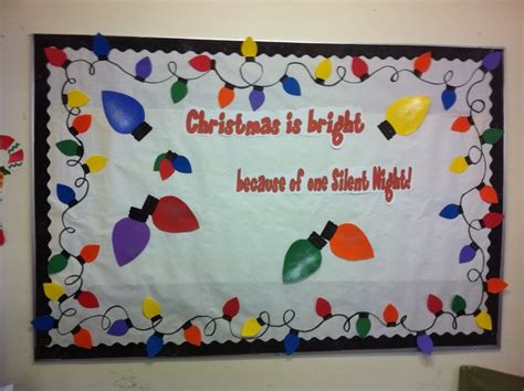 holiday bulletin board christmas is bright because of jesus light christmas bulletin