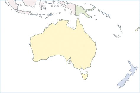Mapa Mudo De Oceania Para Colorear Images