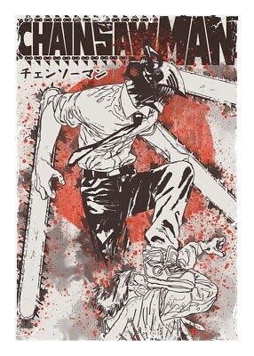 Chainsaw Man Poster Print Denji Tatsuki Fujimoto Mappa Manga