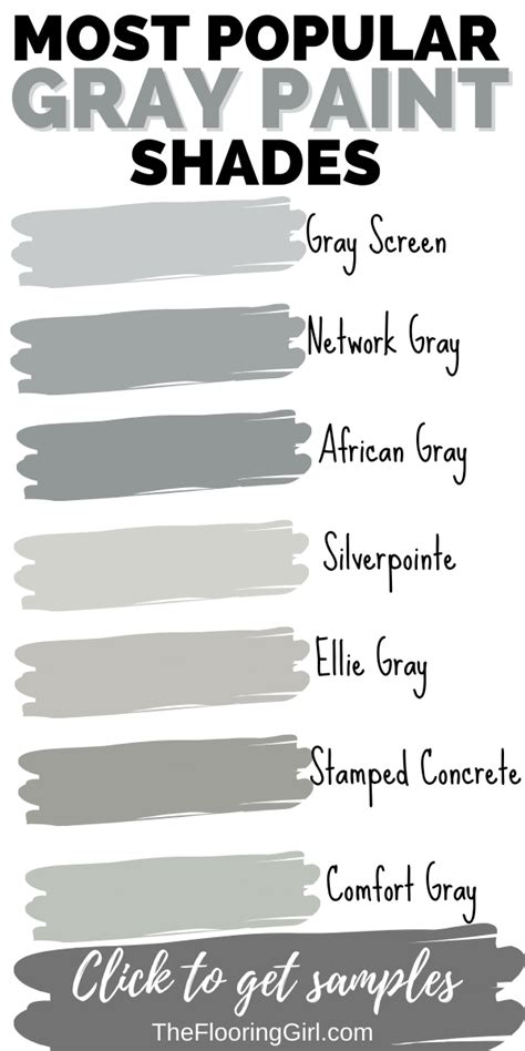 What Are The Most Popular Shades Of Gray Paint Shades Of Grey Paint