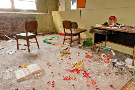 Trashed Office The Red Things Are Some Sort Of Plastic Wi Flickr