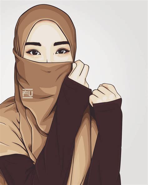 Fuad Di Instagram Vector Hijab Niqab Ahmadfu22 Hijab Cartoon