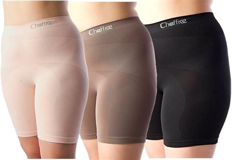 Plus Size Long Leg Panties Underwear 3pk Chaffree Womens Anti Chafing Briefs Clothing Shoes