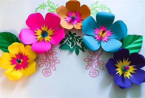 pdf petal 101 printable digital instant download paper flowers template