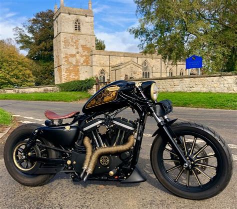 On the typical bobber motorcycle, excess bodywork has been stripped away, and the fenders are usually removed or shortened. Custom Harley Davidson Sportster XL883 Iron Rocker Bobber ...