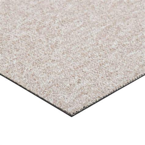 Carpet Floor Tiles 20 Pcs 5 M² 50x50 Cm Light Beige