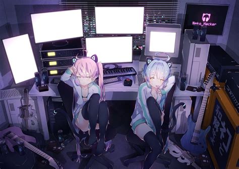 Anime Computer Hacker Girl Wallpapers Wallpaper Cave