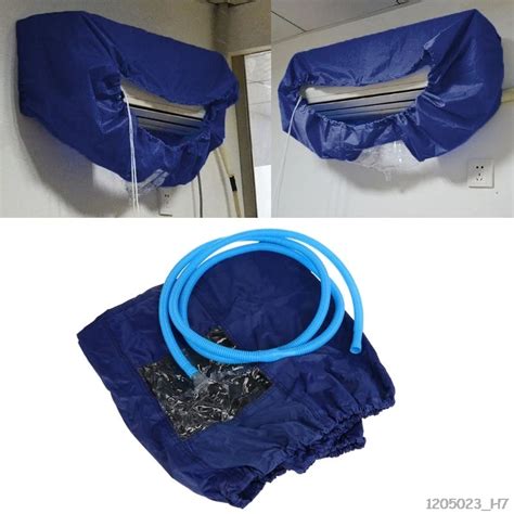 Blue Air Conditioner Cleaning Dust Washing Cover Clean Waterproof Protector Cap With 3m Water