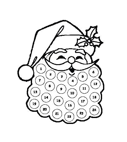 Print out our santa and colour his hat and face. 6 Best Images of Santa Claus Advent Calendar Printable ...