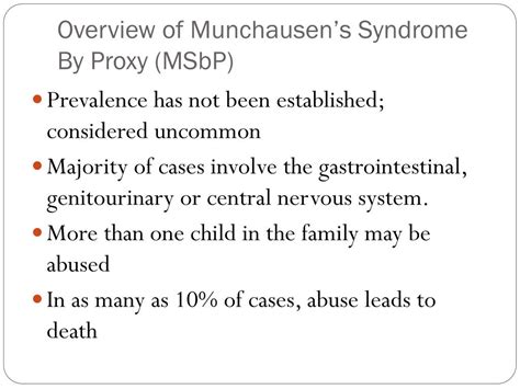 Ppt Munchausens Syndrome By Proxy Powerpoint Presentation Free Download Id172221