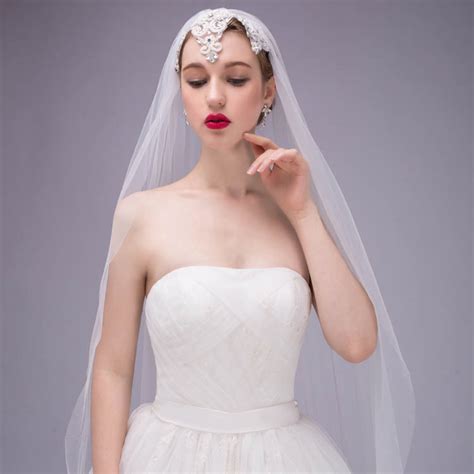Cathedral Length Bridal Veil Tulle Wedding Cap Veil Lunss