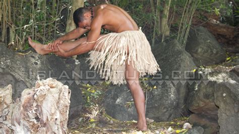 Kahekili Buff Hawaiian Stud Dances Hula Naked With A Boner