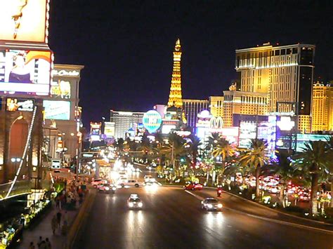 Night Street View Of Las Vegas Strip Night Street View