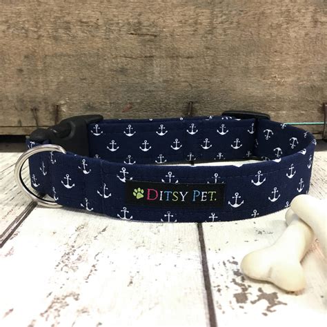 Hello Sailor Nautical Dog Collar By Ditsy Pet