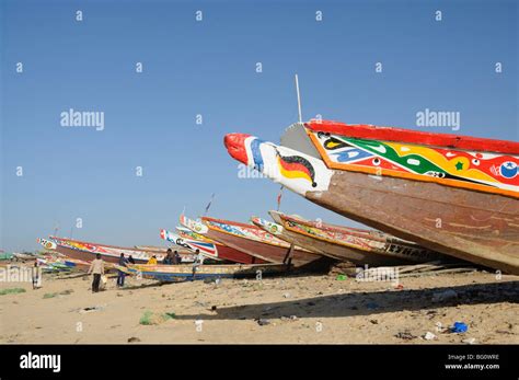 Fishing Boats Pirogues Mbour Fish Market Mbour Senegal West