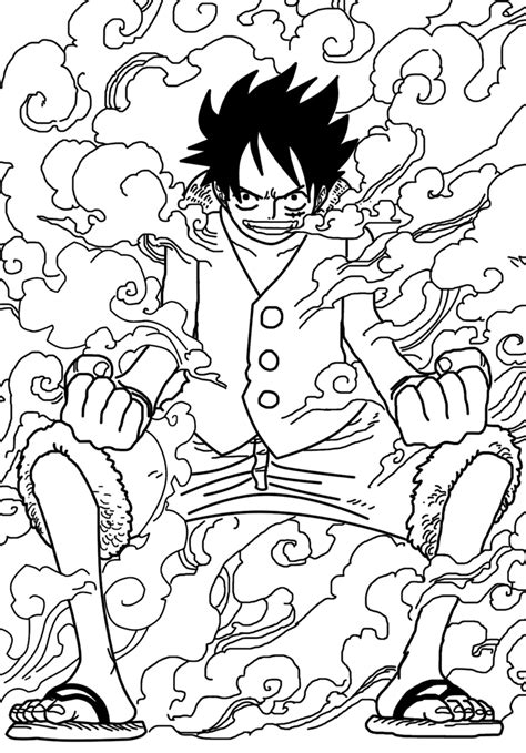 Luffy Lineart By 1miia