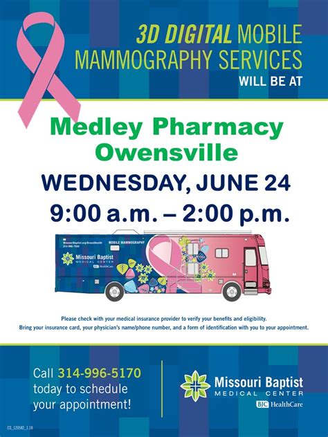 Mobap Mammogram Van Owensville Sinks Pharmacy Medley Pharmacy