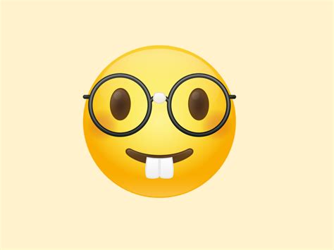 Nerd Face Emoji Clever Emoticon With Glasses Vector Image Art