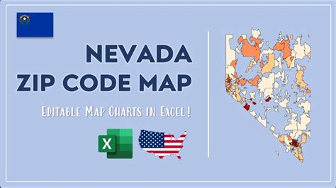 Nevada Zip Code Map In Excel Zip Codes List And Population Map Youtube