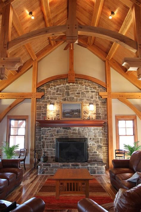 Fireplaces And Timber Frame Homes Compliment Each Other So Well
