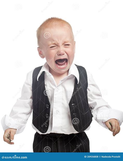 Crying Baby Boy Isolated Stock Photo Image Of Face Beautiful 20926808