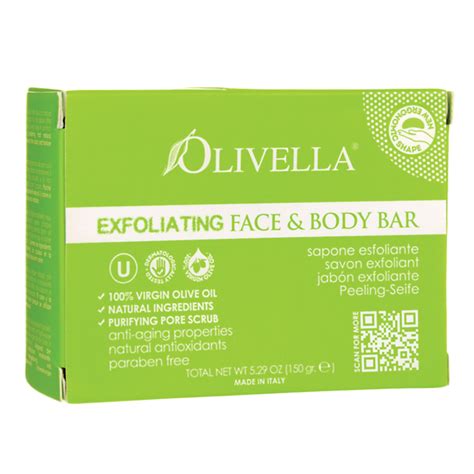 Olivella Exfoliating Face And Body Bar 529 Oz Bars Swanson