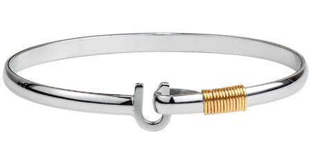 Mm Original Sterling Silver With K Gold Wrap Hook Bracelets