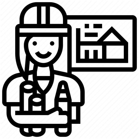 Construction Design Engineer Repair Woman Icon Download On Iconfinder