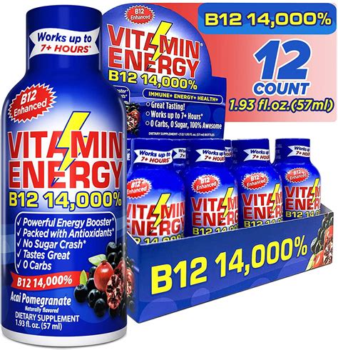 12 Pack Vitamin Energy B 12 Shots Energy Lasts Up To 7 Hours