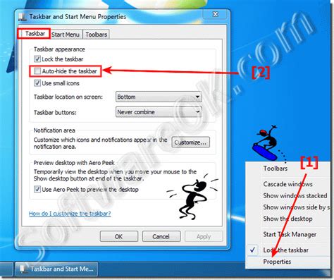 How To Disable Or Enable The Taskbar Auto Hide Feature In Windows 7