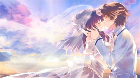 Anime Kissing Wallpapers Wallpaper Cave