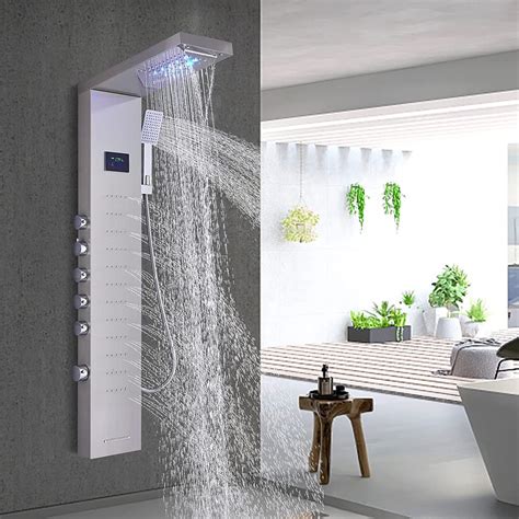 Zovajonia Led Shower Panel Tower System Hydroelectricity Display Multi