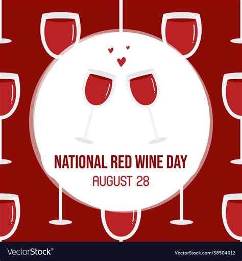 National Red Wine Day Greeting Card Royalty Free Vector