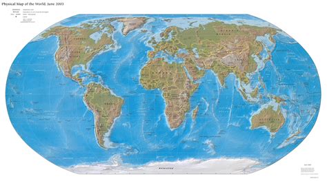 Mapa Físico Del Mundo Tamaño Completo Ex