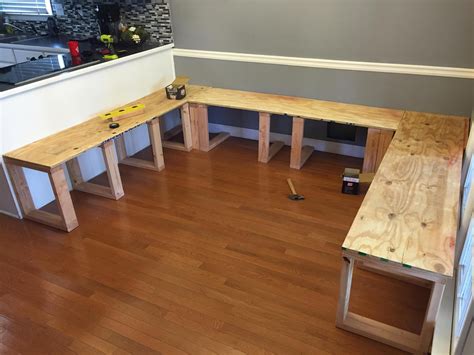 He Used 12 Plywood For The Seats This Diy Dining Booth Is Easy And
