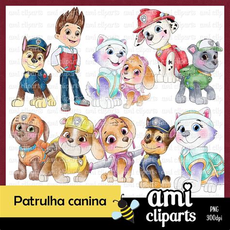 Kit Digital Patrulha Canina Aquarela No Elo7 Ami Kits 4 Por 22 Leia