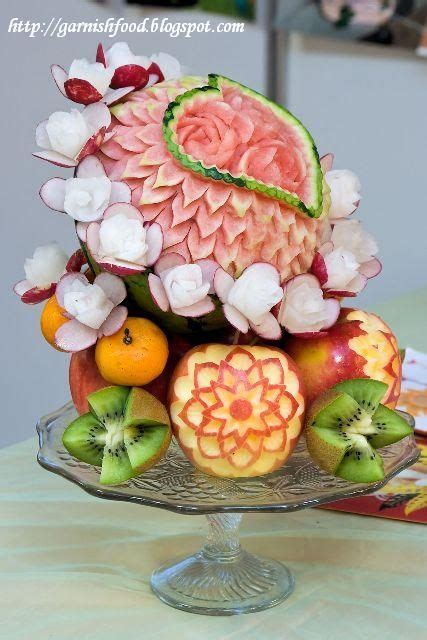 Fruit Carving Arrangements And Food Garnishes Romantic Fruit Carving