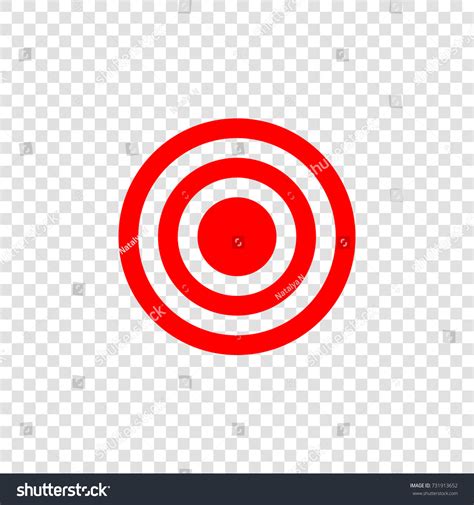 Target Icon Vector Red Flat Icon Stock Vector Royalty Free 731913652