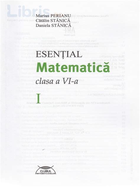 Esential Matematica Clasa 6 Partea I Marius Perianu Pdf Pdf