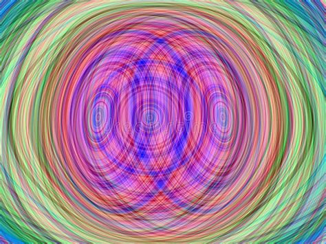 Digital Art Abstract Rainbow Spiral Background Stock Illustration