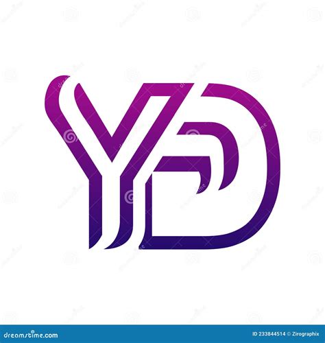 Stylish Creative Yd Logo Icon Design Stock Vector Illustration Of