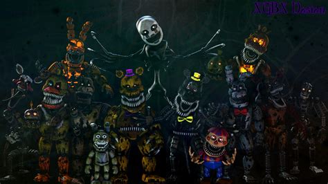 Fnaf 4 Cast By Xgbxdasian On Deviantart