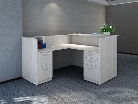 Modern Design Wooden Office Furniture Small L Shaped Reception Desk For