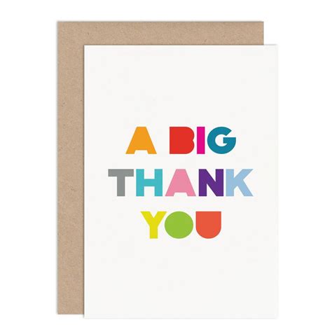 A Big Thank You Card Pack By Russet And Gray