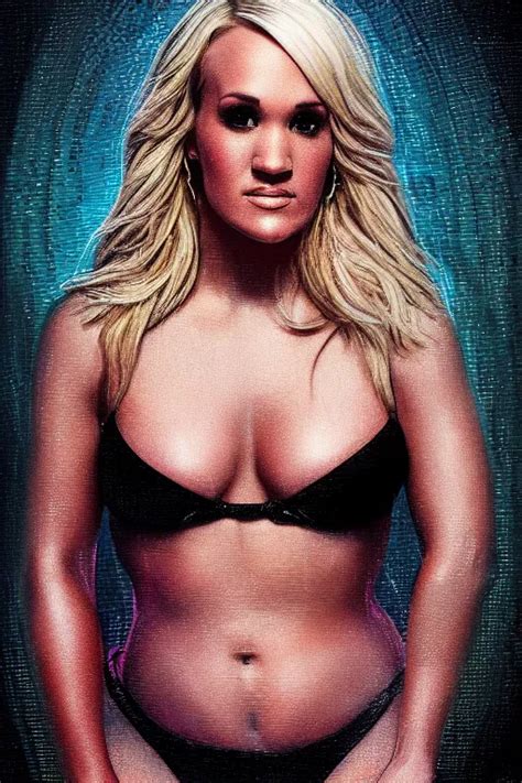 A Detailed Upper Body Portrait Of Carrie Underwood As Stable Diffusion