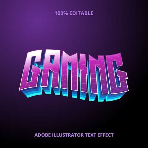 Premium Vector Gaming Text Style Effect Premium