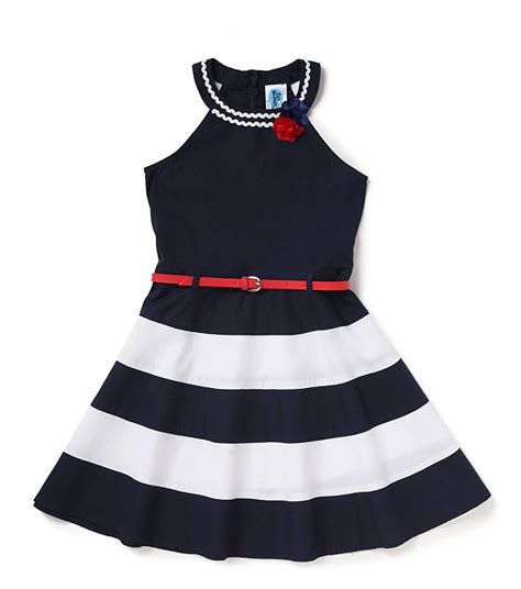 Buy Girls Halter Neck Nautical Dress With Belt Online At 56 Off Cub